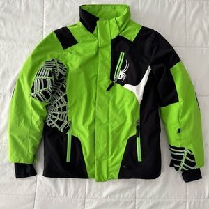 Spyder Boy’s Ski/Snowboarding Jacket Snow Coat | Green/Black | Kids 12